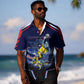 Personalized Cape Verde Blue Sharks Hawaiian Shirt African Pride Dynamic Stadium Soccer Graphic Art