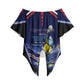 Personalized Cape Verde Blue Sharks Off Shoulder Wrap Waist Top African Pride Dynamic Stadium Soccer Graphic Art