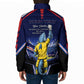 Personalized Cape Verde Blue Sharks Padded Jacket African Pride Dynamic Stadium Soccer Graphic Art