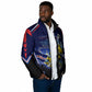 Personalized Cape Verde Blue Sharks Padded Jacket African Pride Dynamic Stadium Soccer Graphic Art