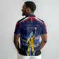 Personalized Cape Verde Blue Sharks Polo Shirt African Pride Dynamic Stadium Soccer Graphic Art