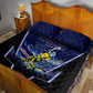Personalized Cape Verde Blue Sharks Quilt Bed Set African Pride Dynamic Stadium Soccer Graphic Art