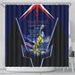 Personalized Cape Verde Blue Sharks Shower Curtain African Pride Dynamic Stadium Soccer Graphic Art