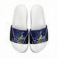 Personalized Cape Verde Blue Sharks Slide Sandals African Pride Dynamic Stadium Soccer Graphic Art