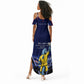 Personalized Cape Verde Blue Sharks Summer Maxi Dress African Pride Dynamic Stadium Soccer Graphic Art