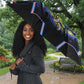 Personalized Cape Verde Blue Sharks Umbrella African Pride Dynamic Stadium Soccer Graphic Art
