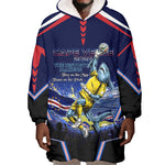 Personalized Cape Verde Blue Sharks Wearable Blanket Hoodie African Pride Dynamic Stadium Soccer Graphic Art