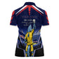 Personalized Cape Verde Blue Sharks Women Polo Shirt African Pride Dynamic Stadium Soccer Graphic Art