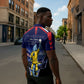 Personalized Cape Verde Blue Sharks Zipper Polo Shirt African Pride Dynamic Stadium Soccer Graphic Art
