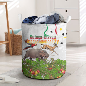 Guinea-Bissau Independence Day Laundry Basket African Wildlife Cashew Harvest Cultural Pride