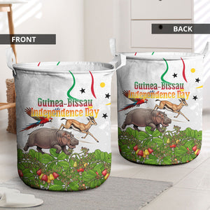 Guinea-Bissau Independence Day Laundry Basket African Wildlife Cashew Harvest Cultural Pride