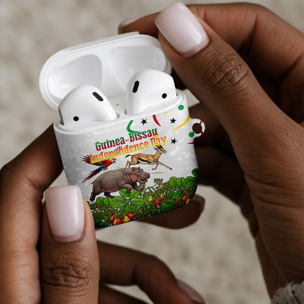 Guinea-Bissau Independence Day AirPods Case African Wildlife Cashew Harvest Cultural Pride