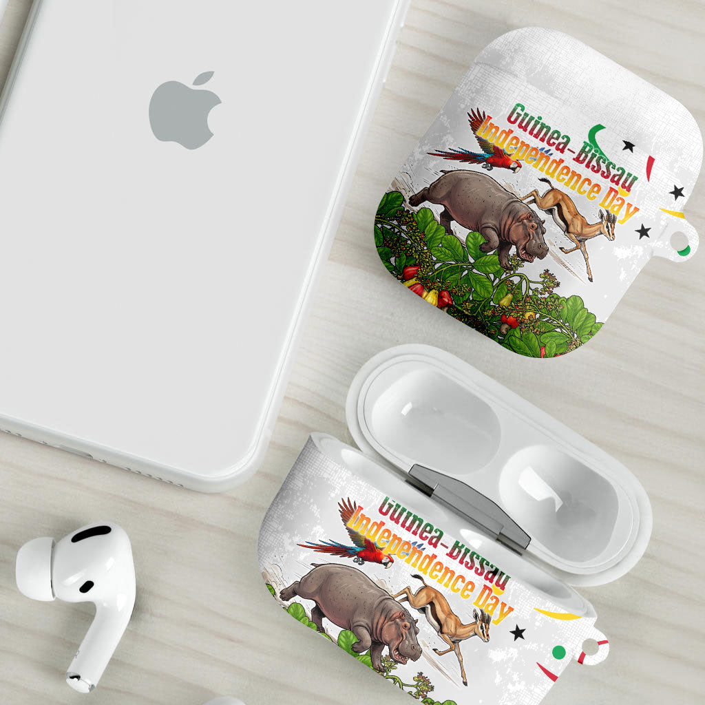 Guinea-Bissau Independence Day AirPods Case African Wildlife Cashew Harvest Cultural Pride