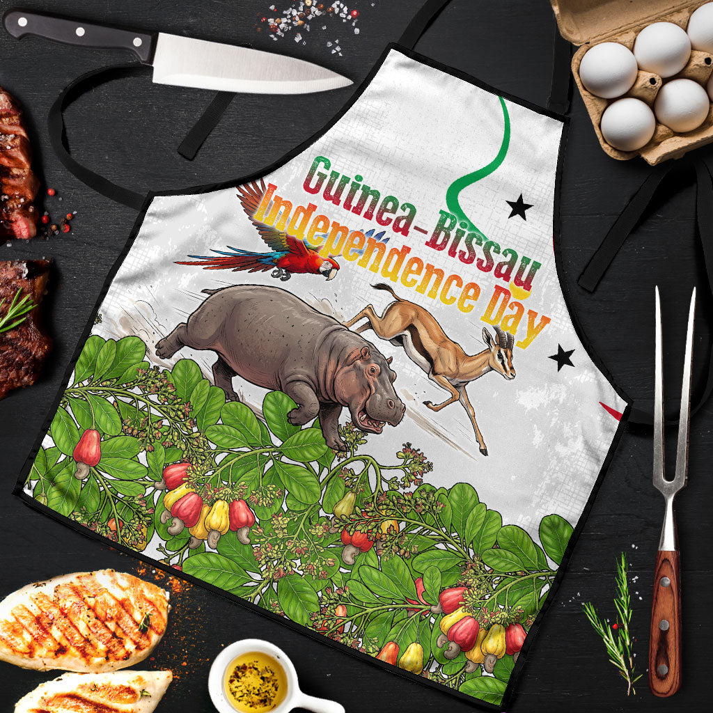 Guinea-Bissau Independence Day Apron African Wildlife Cashew Harvest Cultural Pride