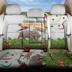Guinea-Bissau Independence Day Back Car Seat Cover African Wildlife Cashew Harvest Cultural Pride