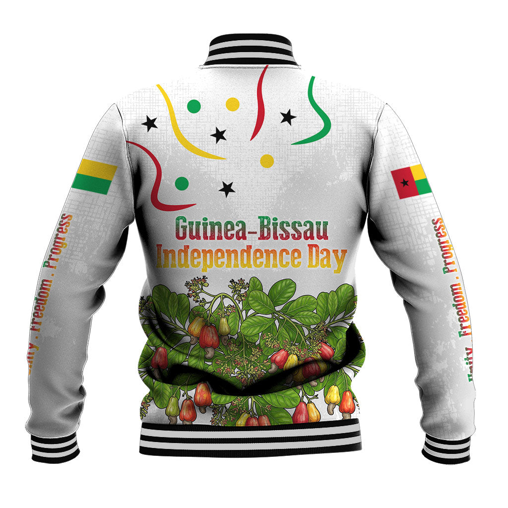 Guinea-Bissau Independence Day Baseball Jacket African Wildlife Cashew Harvest Cultural Pride