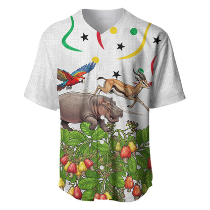 Guinea-Bissau Independence Day Baseball Jersey African Wildlife Cashew Harvest Cultural Pride