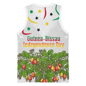 Guinea-Bissau Independence Day Basketball Jersey African Wildlife Cashew Harvest Cultural Pride