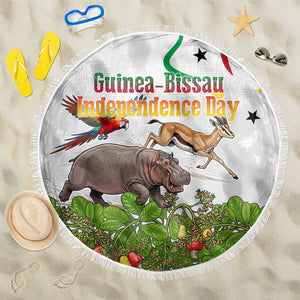 Guinea-Bissau Independence Day Beach Blanket African Wildlife Cashew Harvest Cultural Pride