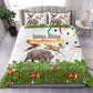 Guinea-Bissau Independence Day Bedding Set African Wildlife Cashew Harvest Cultural Pride
