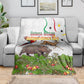 Guinea-Bissau Independence Day Blanket African Wildlife Cashew Harvest Cultural Pride