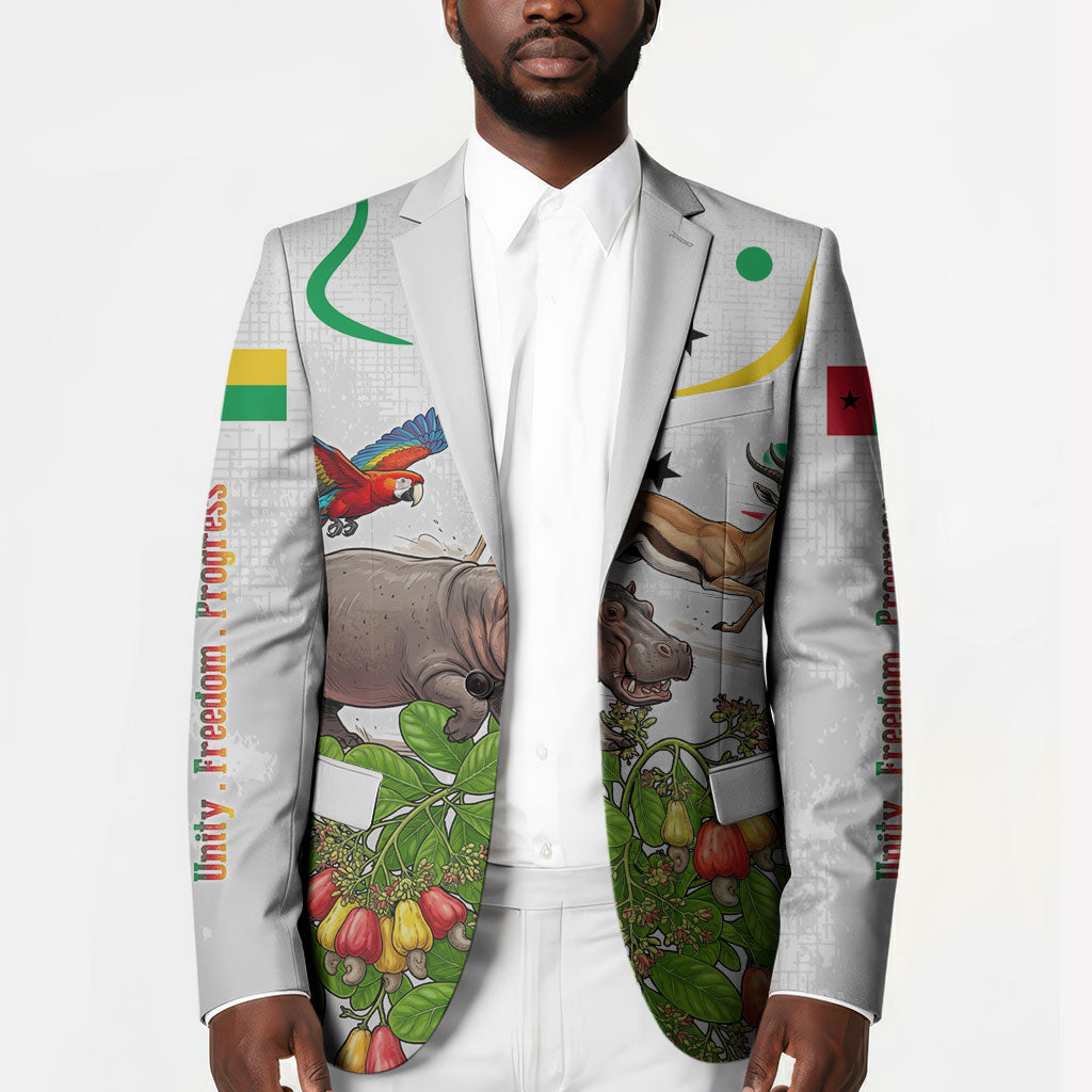 Guinea-Bissau Independence Day Blazer African Wildlife Cashew Harvest Cultural Pride