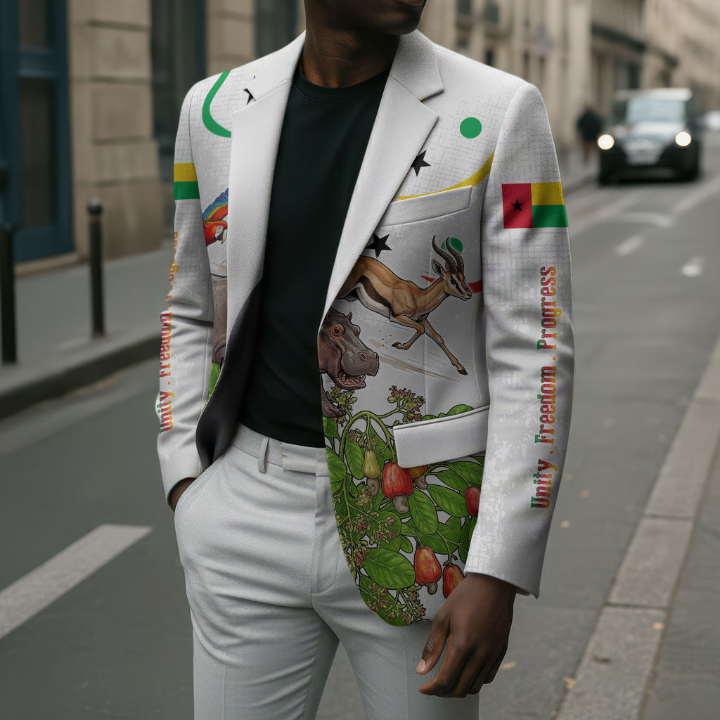 Guinea-Bissau Independence Day Blazer African Wildlife Cashew Harvest Cultural Pride