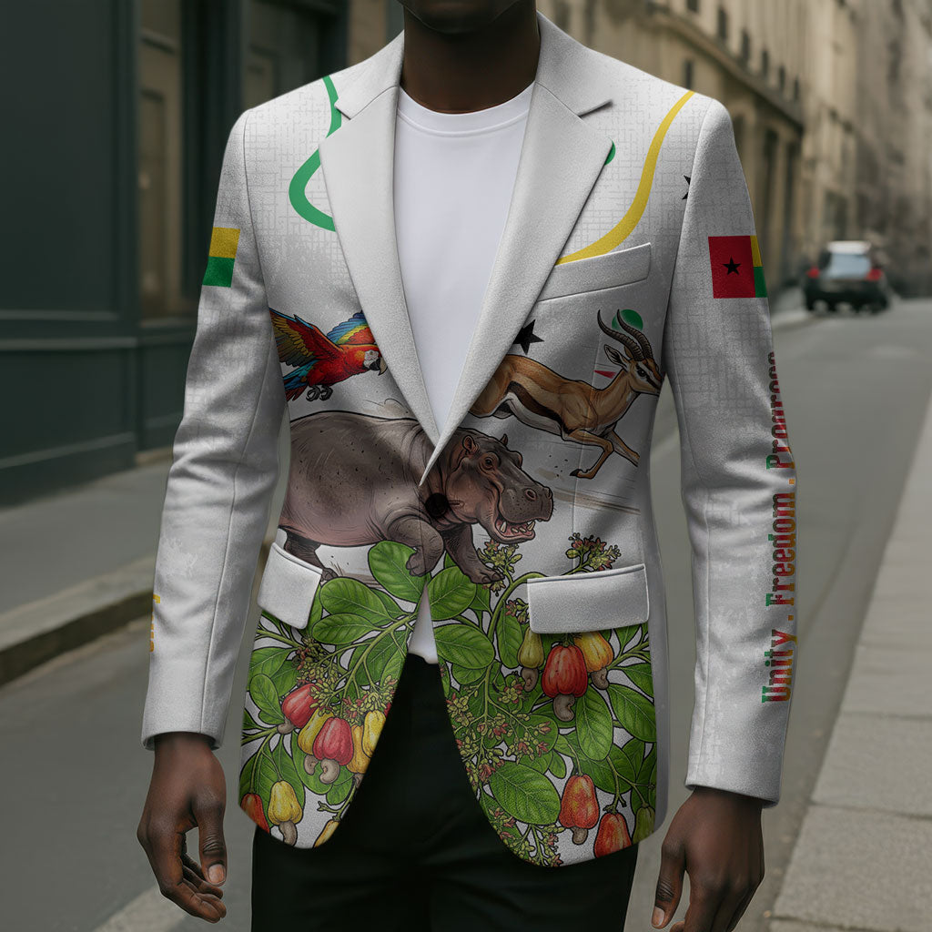 Guinea-Bissau Independence Day Blazer African Wildlife Cashew Harvest Cultural Pride