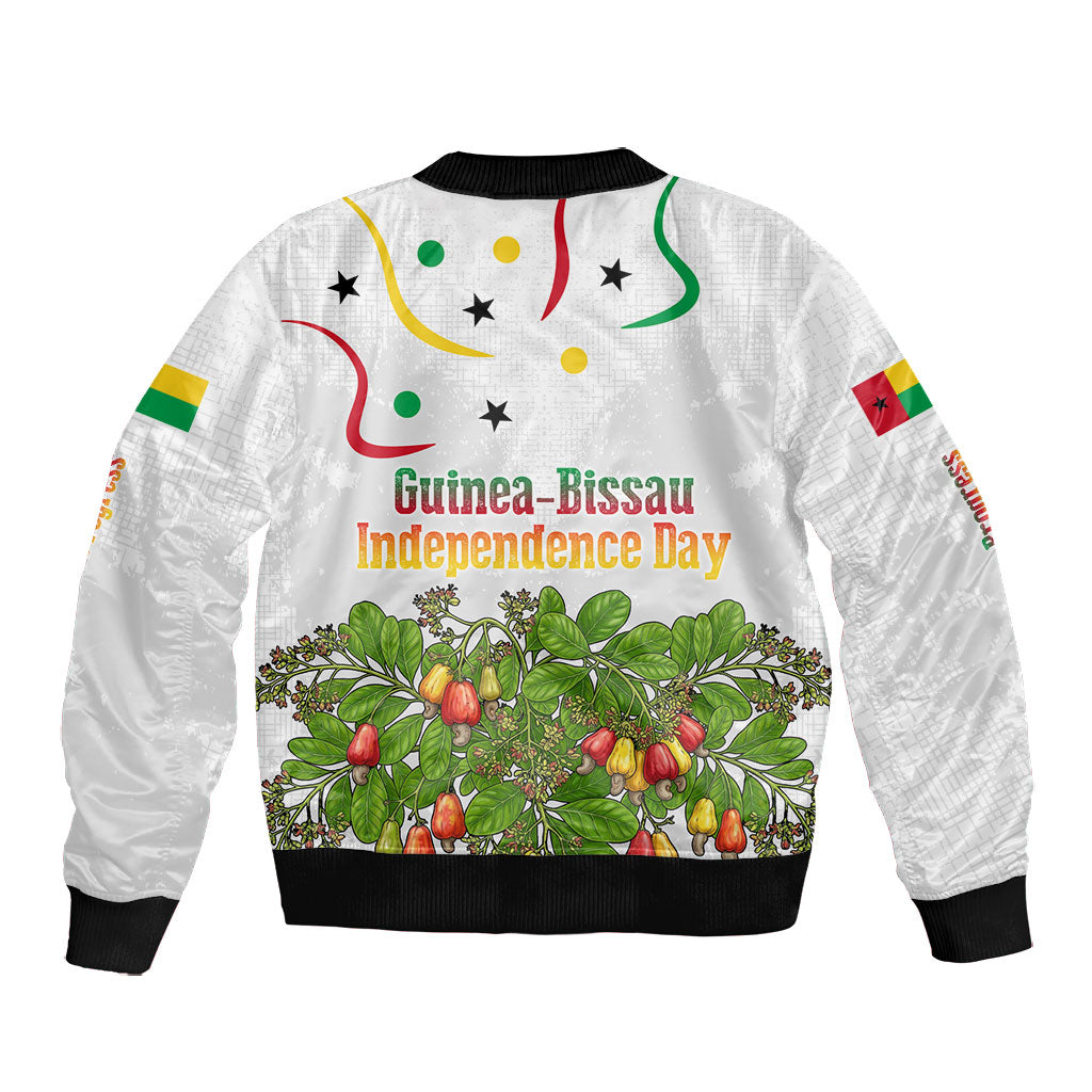 Guinea-Bissau Independence Day Bomber Jacket African Wildlife Cashew Harvest Cultural Pride