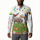 Guinea-Bissau Independence Day Button Sweatshirt African Wildlife Cashew Harvest Cultural Pride