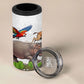 Guinea-Bissau Independence Day 4 in 1 Can Cooler Tumbler African Wildlife Cashew Harvest Cultural Pride