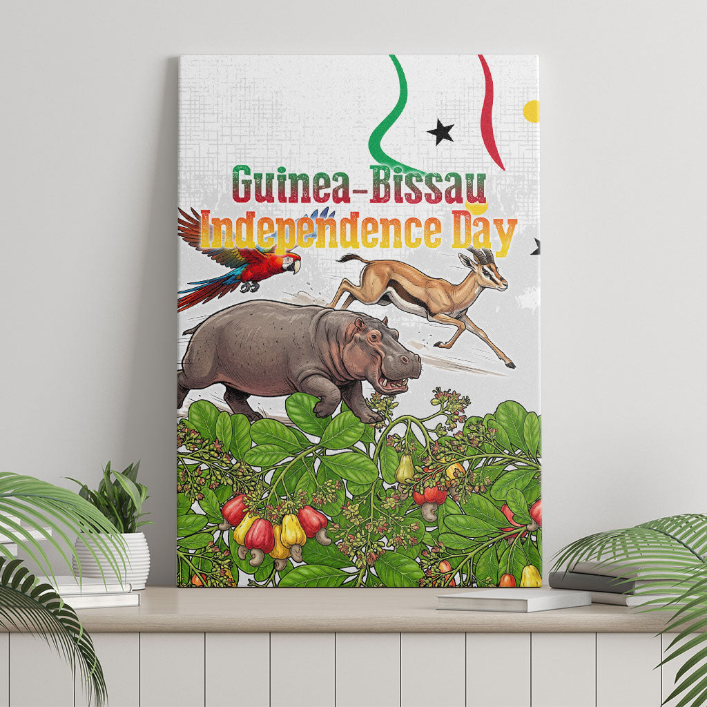 Guinea-Bissau Independence Day Canvas Wall Art African Wildlife Cashew Harvest Cultural Pride