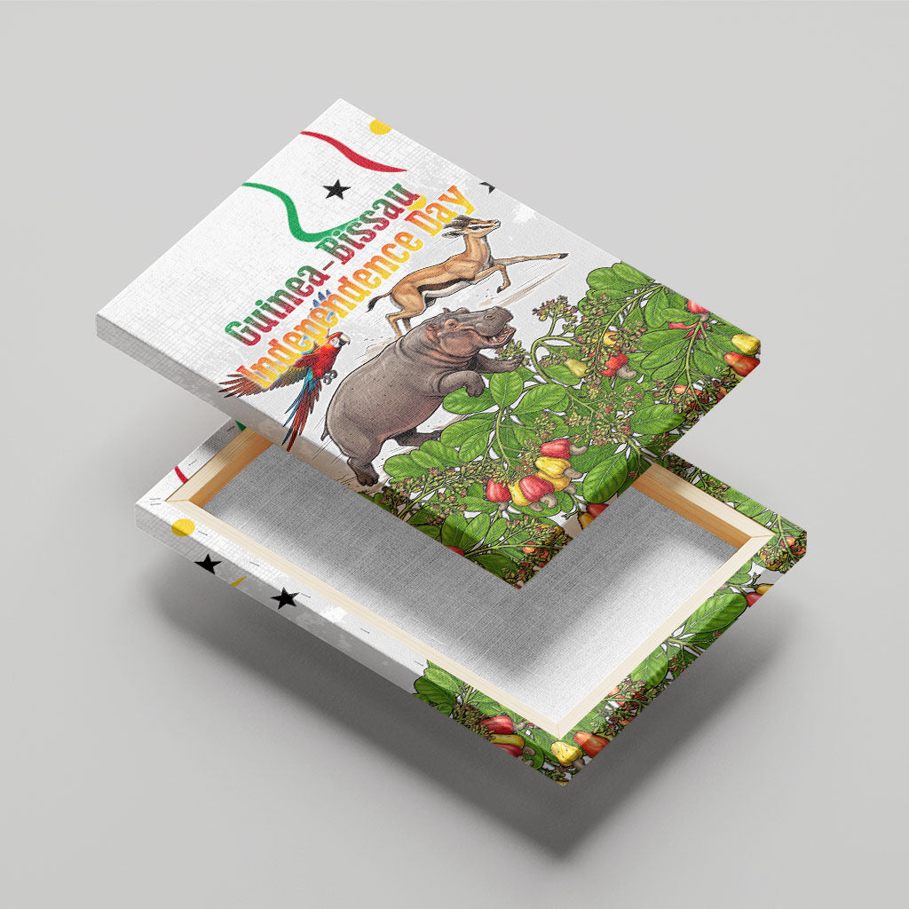 Guinea-Bissau Independence Day Canvas Wall Art African Wildlife Cashew Harvest Cultural Pride