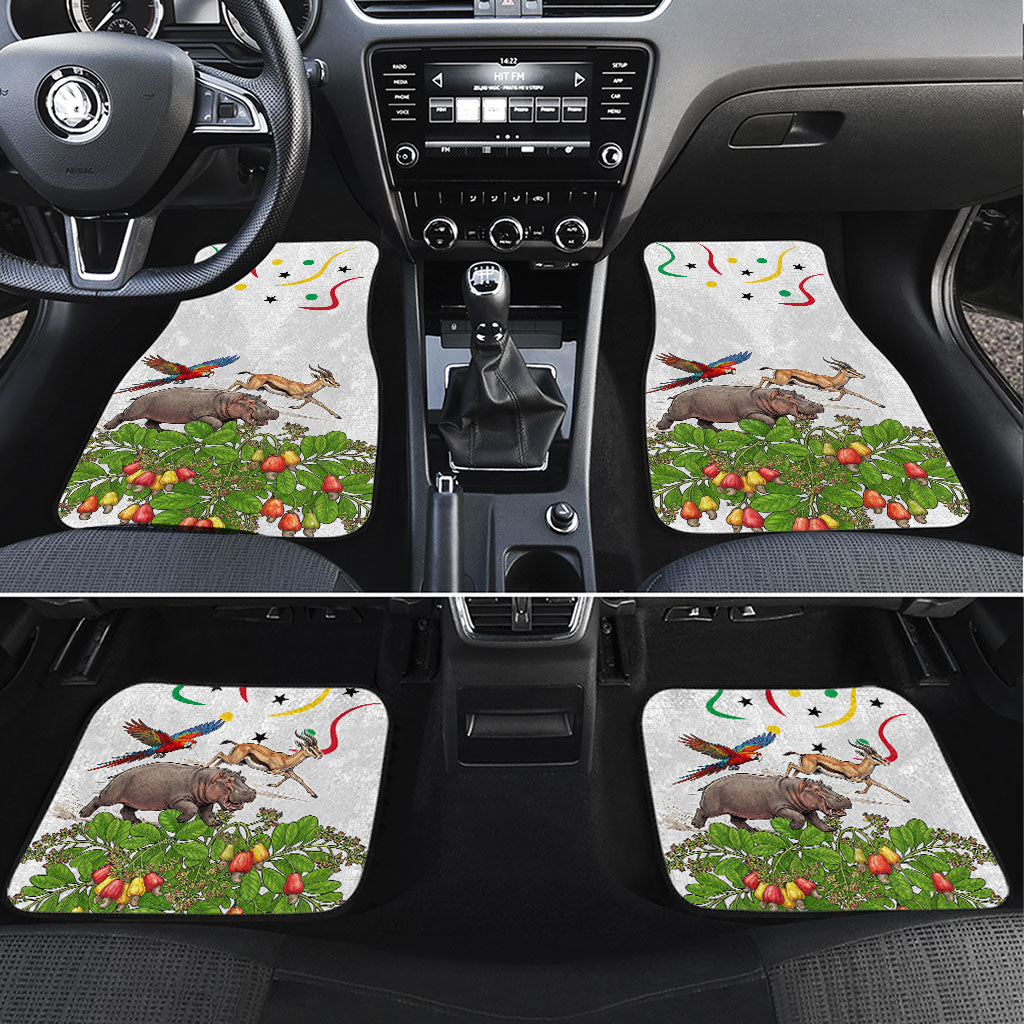 Guinea-Bissau Independence Day Car Mats African Wildlife Cashew Harvest Cultural Pride