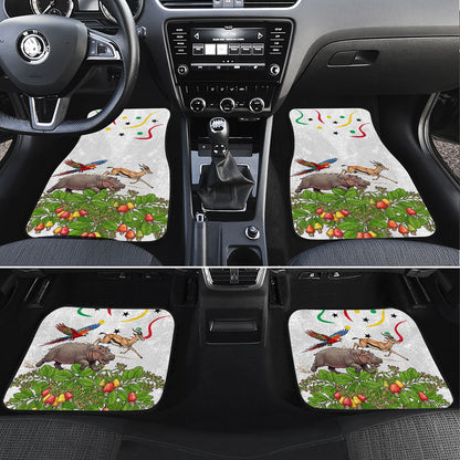 Guinea-Bissau Independence Day Car Mats African Wildlife Cashew Harvest Cultural Pride