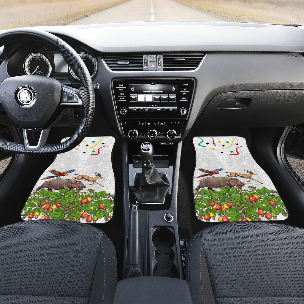 Guinea-Bissau Independence Day Car Mats African Wildlife Cashew Harvest Cultural Pride