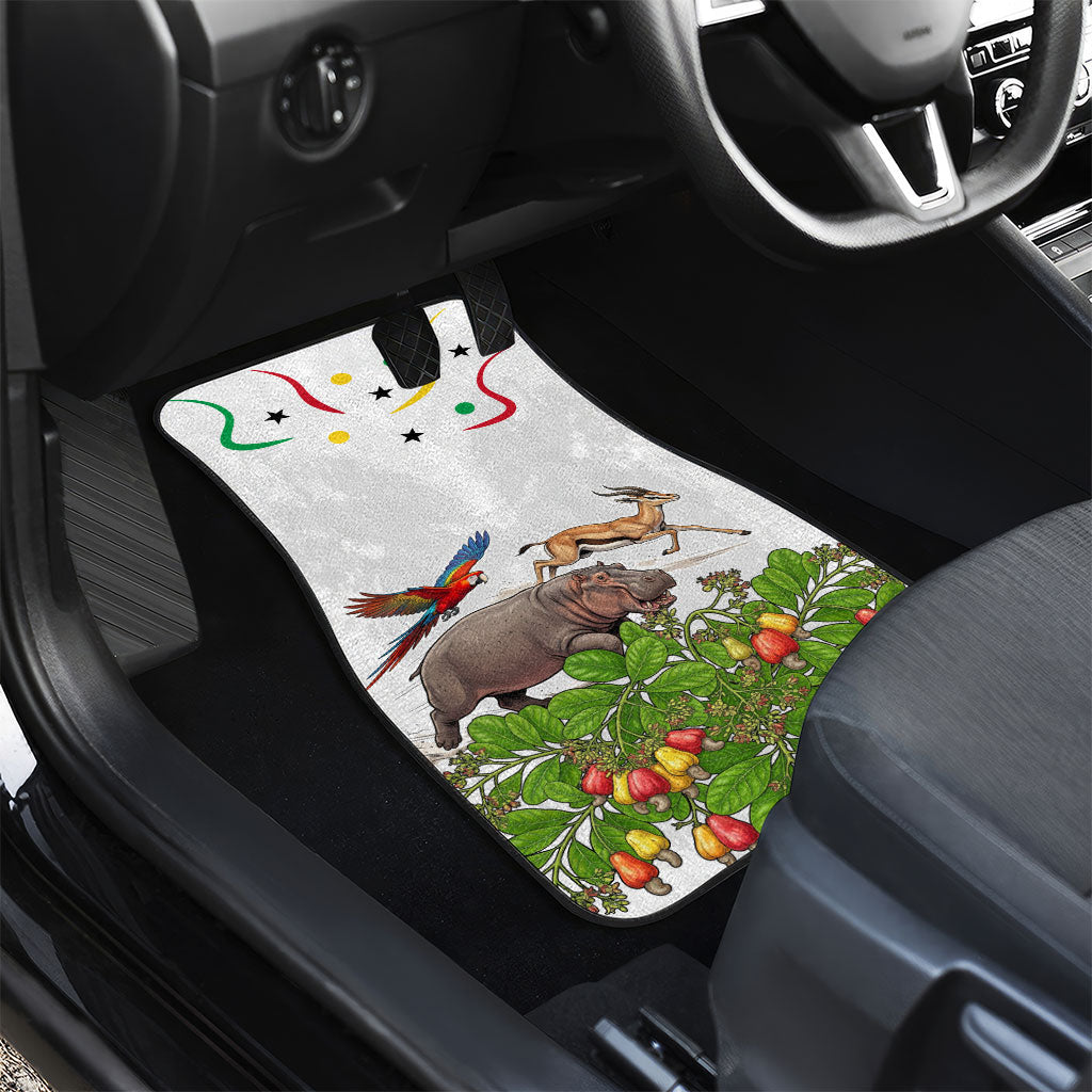Guinea-Bissau Independence Day Car Mats African Wildlife Cashew Harvest Cultural Pride