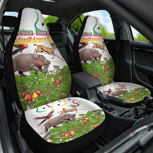 Guinea-Bissau Independence Day Car Seat Cover African Wildlife Cashew Harvest Cultural Pride