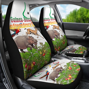 Guinea-Bissau Independence Day Car Seat Cover African Wildlife Cashew Harvest Cultural Pride