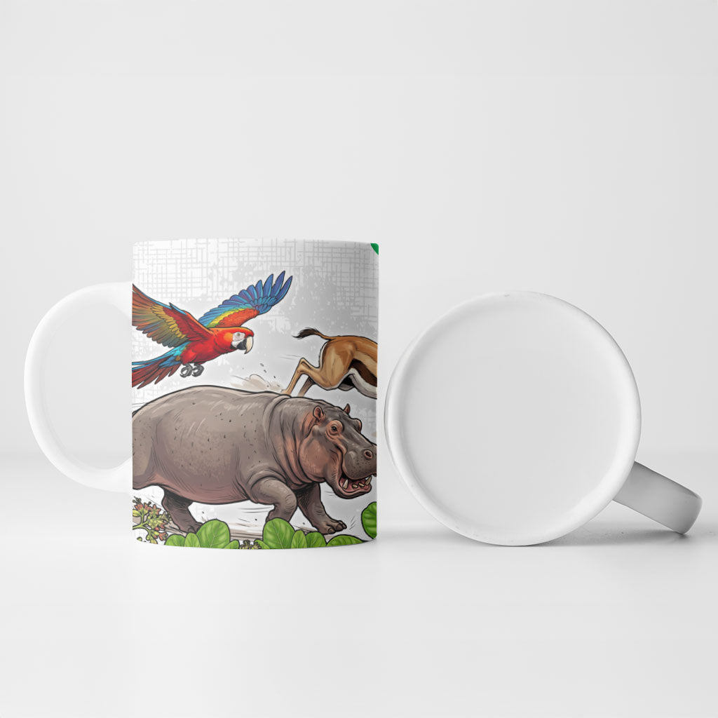 Guinea-Bissau Independence Day Ceramic Mug African Wildlife Cashew Harvest Cultural Pride