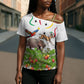 Guinea-Bissau Independence Day Cross Shoulder Shirt African Wildlife Cashew Harvest Cultural Pride