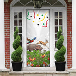 Guinea-Bissau Independence Day Door Cover African Wildlife Cashew Harvest Cultural Pride
