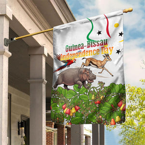 Guinea-Bissau Independence Day Garden Flag African Wildlife Cashew Harvest Cultural Pride