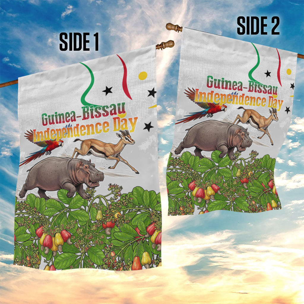 Guinea-Bissau Independence Day Garden Flag African Wildlife Cashew Harvest Cultural Pride