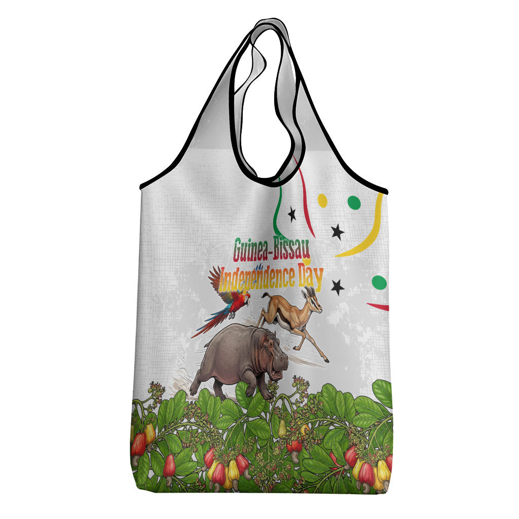 Guinea-Bissau Independence Day Grocery Bag African Wildlife Cashew Harvest Cultural Pride