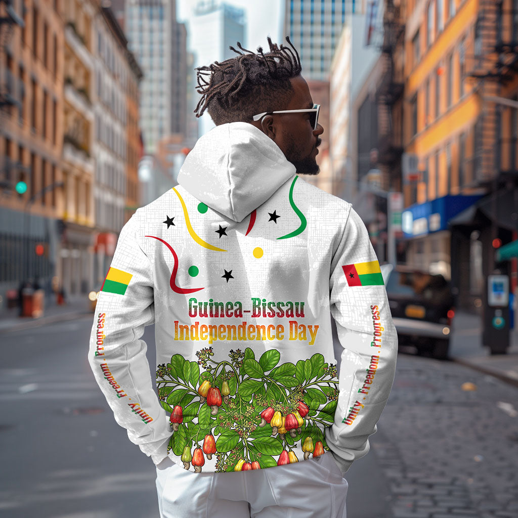 Guinea-Bissau Independence Day Hoodie African Wildlife Cashew Harvest Cultural Pride