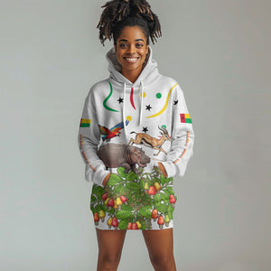 Guinea-Bissau Independence Day Hoodie Dress African Wildlife Cashew Harvest Cultural Pride