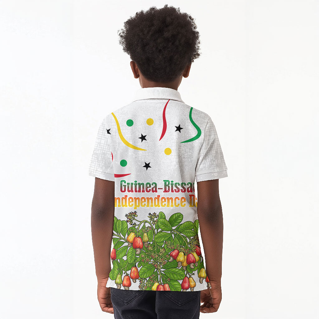 Guinea-Bissau Independence Day Kid Polo Shirt African Wildlife Cashew Harvest Cultural Pride