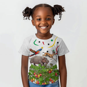Guinea-Bissau Independence Day Kid T shirt African Wildlife Cashew Harvest Cultural Pride