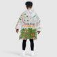 Guinea-Bissau Independence Day Kid Wearable Blanket Hoodie African Wildlife Cashew Harvest Cultural Pride